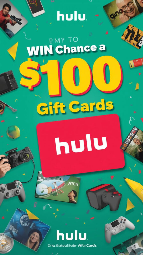 Have a chance to get a $100 Hulu Gift Card!