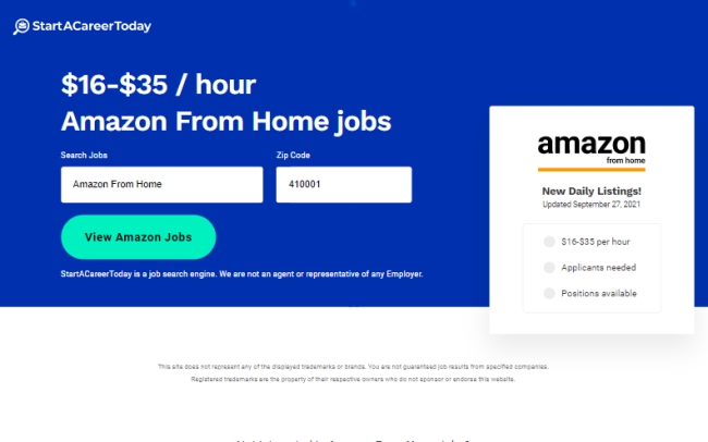 StartACareerToday - Amazon From Home